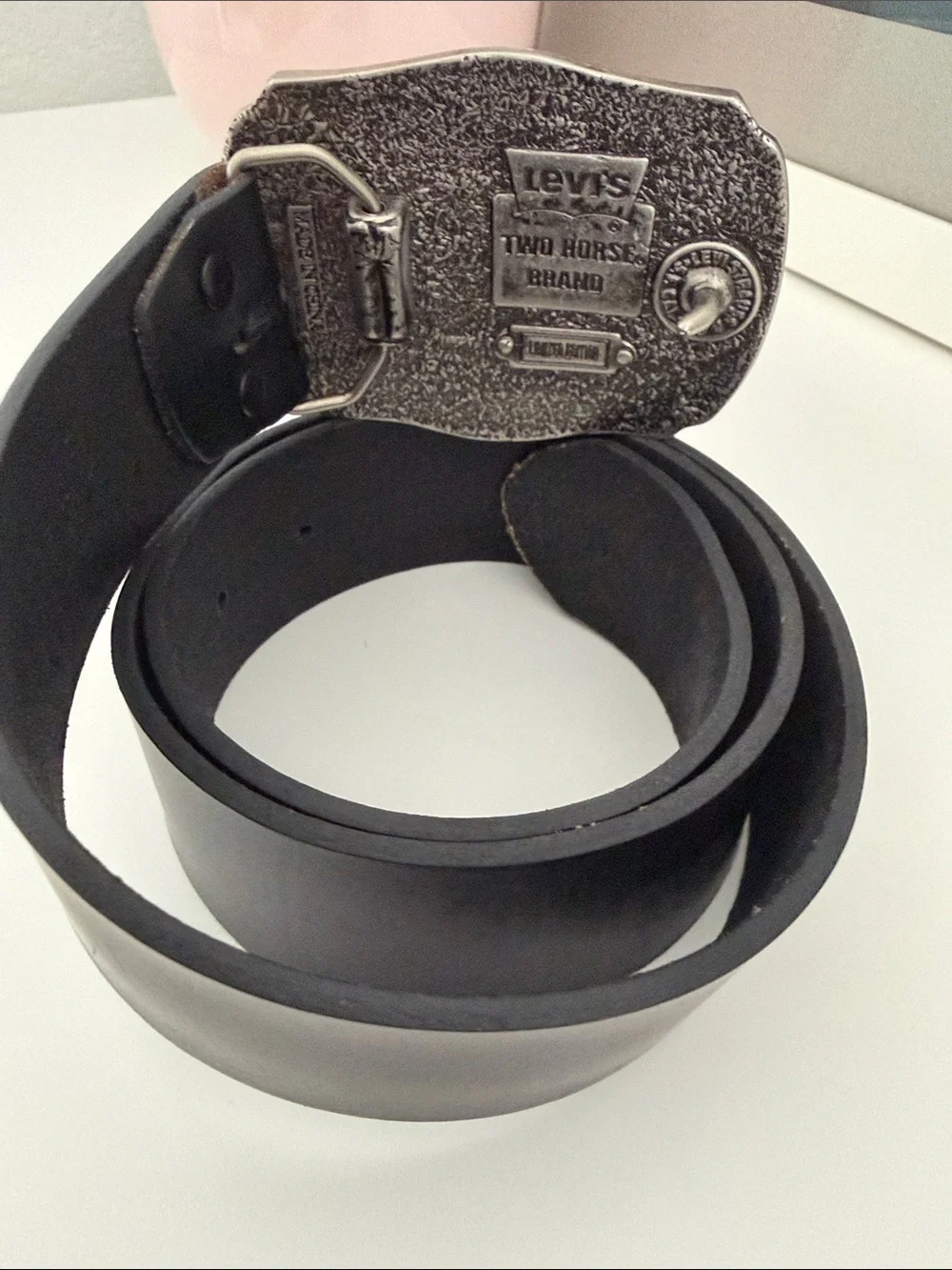 Levi's black Belt with Silver Buckle